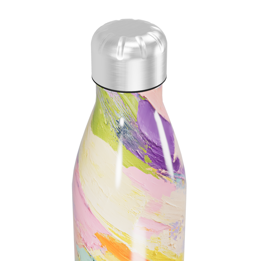 Garrafa Inox - Colorida com Estampa Abstrata