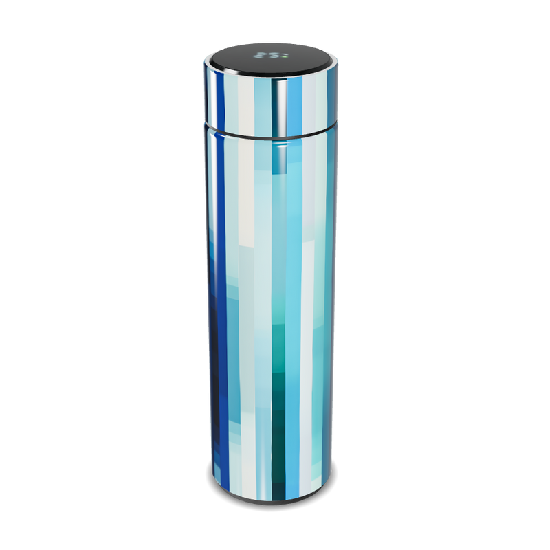 Garrafa Térmica Touch - Azul Listrada