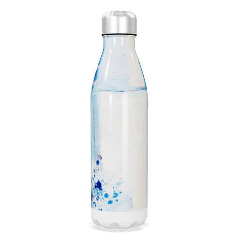 Garrafa Inox - Pintura Azul Branca
