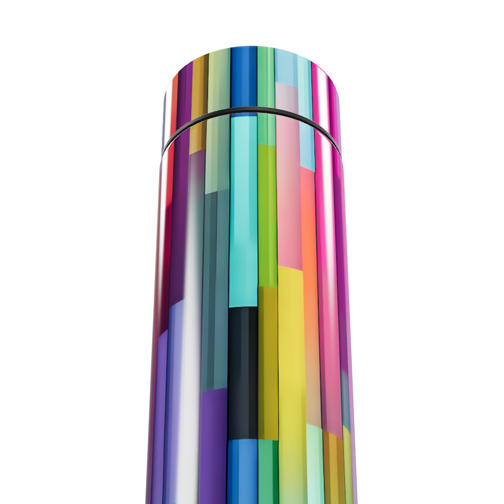 Garrafa Térmica Touch - Colorida com Listras Verticais