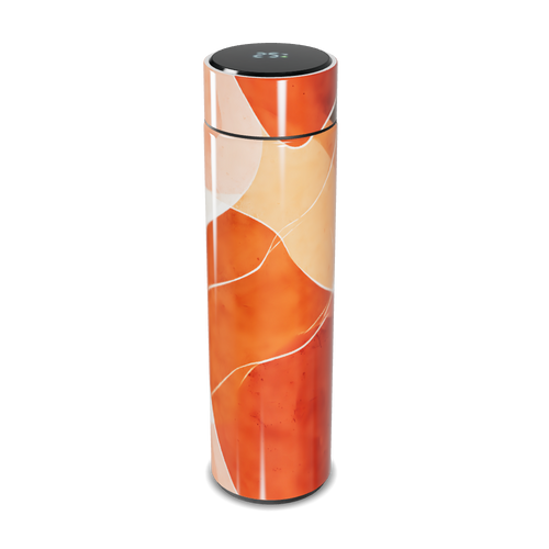 Garrafa Térmica Touch - Laranja Abstrata Aço Inox