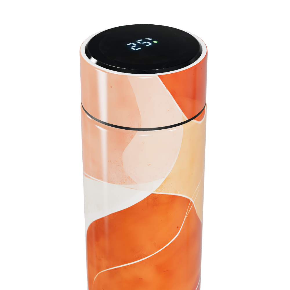 Garrafa Térmica Touch - Laranja Abstrata Aço Inox