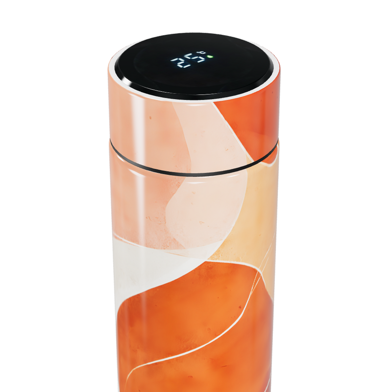 Garrafa Térmica Touch - Laranja Abstrata Aço Inox