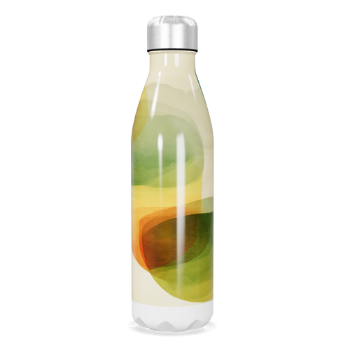 Garrafa Inox - Estampa Abstrata Colorida