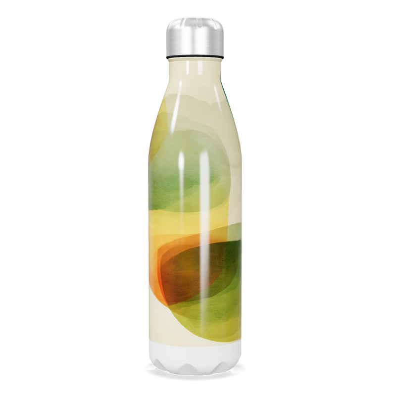 Garrafa Inox - Estampa Abstrata Colorida