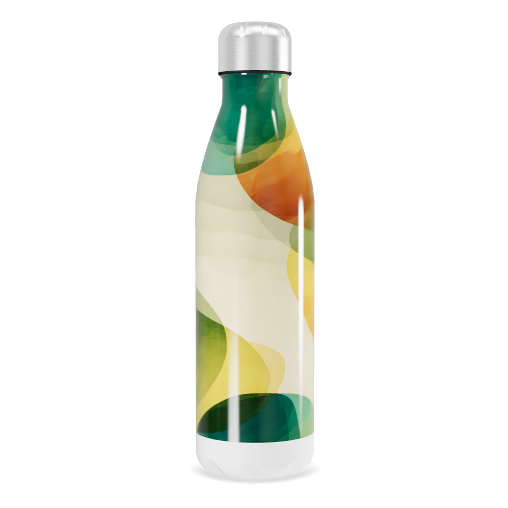 Garrafa Inox - Estampa Abstrata Colorida