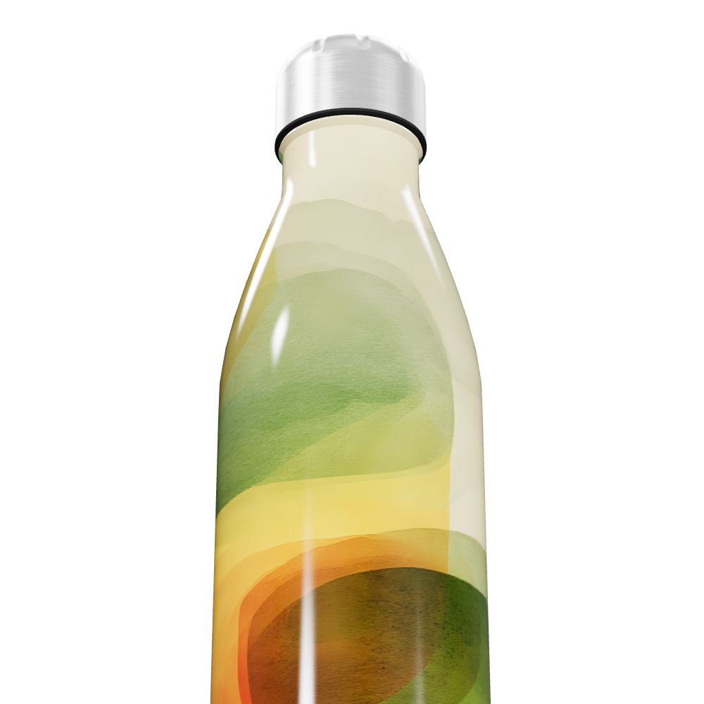 Garrafa Inox - Estampa Abstrata Colorida
