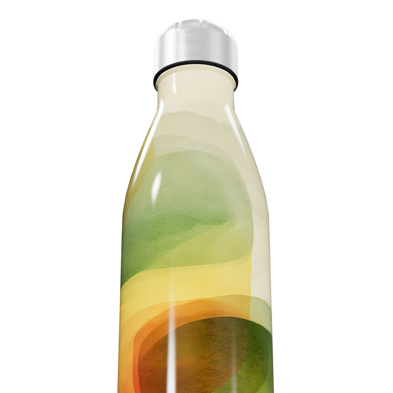 Garrafa Inox - Estampa Abstrata Colorida