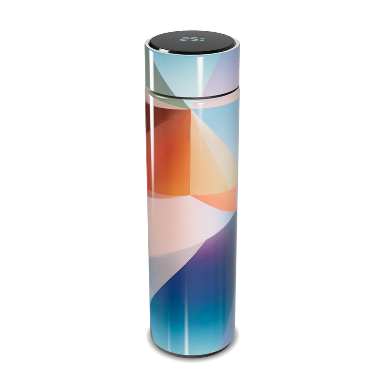 Garrafa Térmica Touch - Estampa Geométrica Colorida