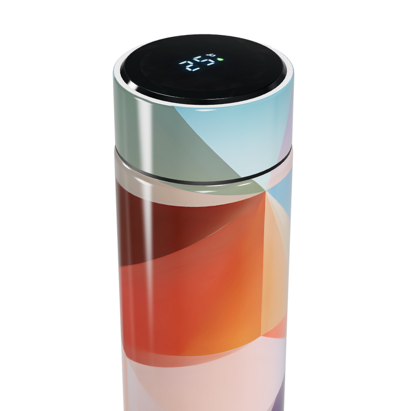 Garrafa Térmica Touch - Estampa Geométrica Colorida