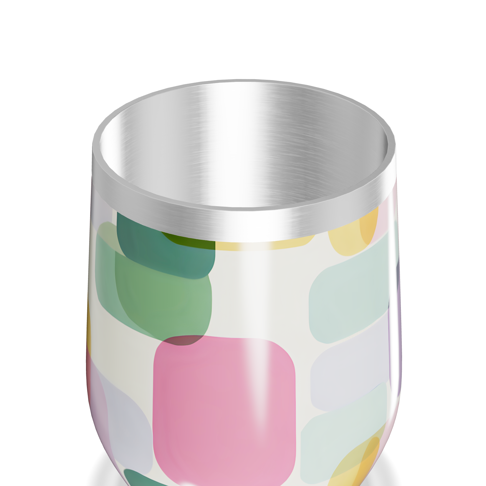 Copo Térmico Slim - Colorido Geométrico Aço