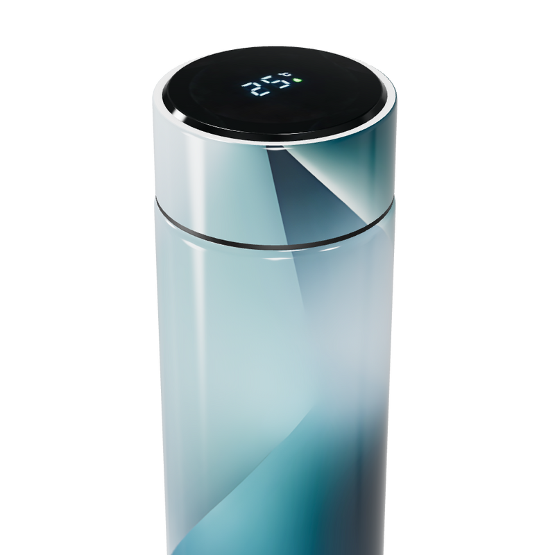 Garrafa Térmica Touch - Azul Metálico Digital
