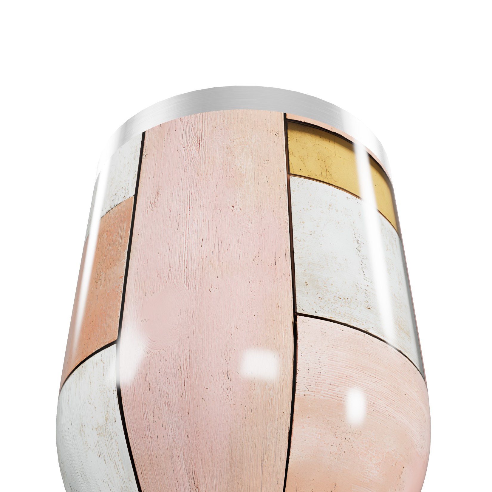 Copo Térmico Slim - Colorido Abstrato Aço Inox