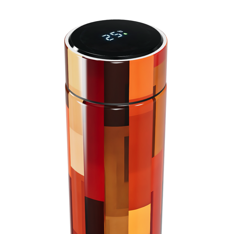 Garrafa Térmica Touch - Estampa Geométrica Colorida