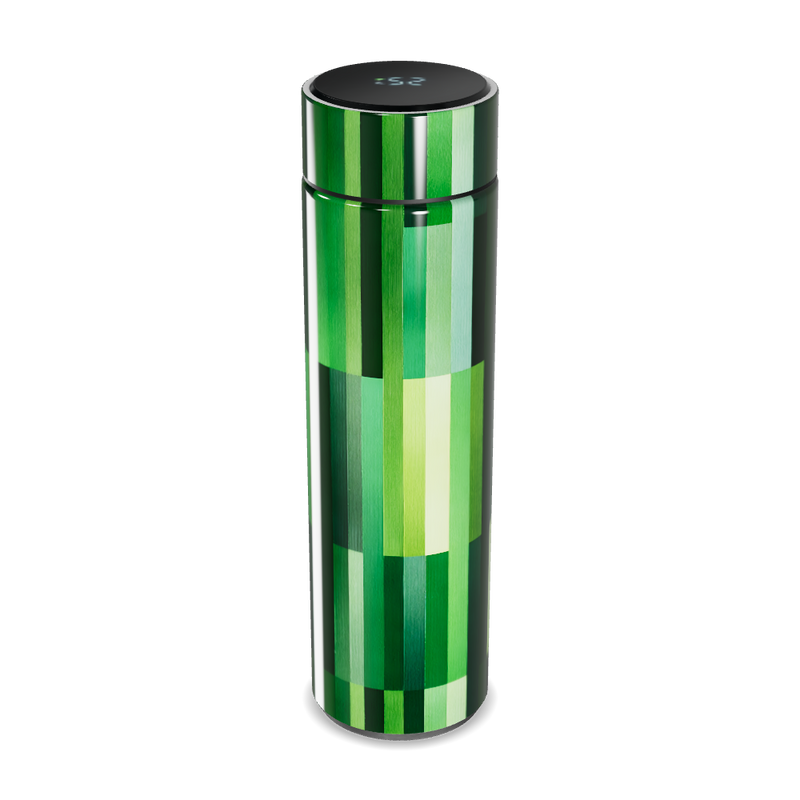 Garrafa Térmica Touch - Verde Listras Modernas