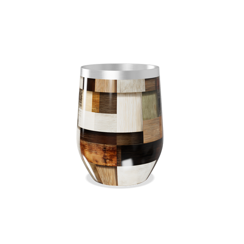 Copo Térmico Slim - Estampa Madeira Patchwork