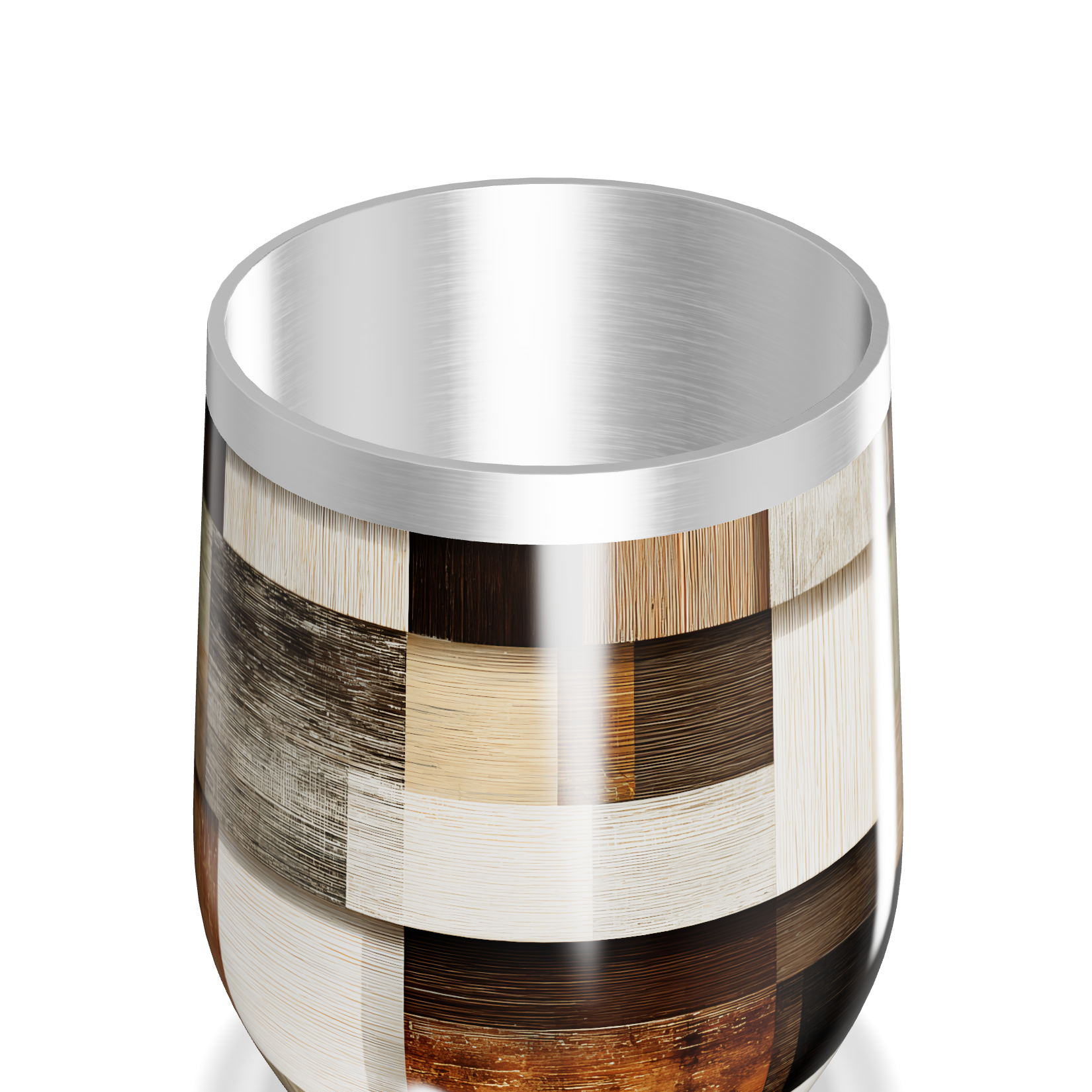 Copo Térmico Slim - Estampa Madeira Patchwork