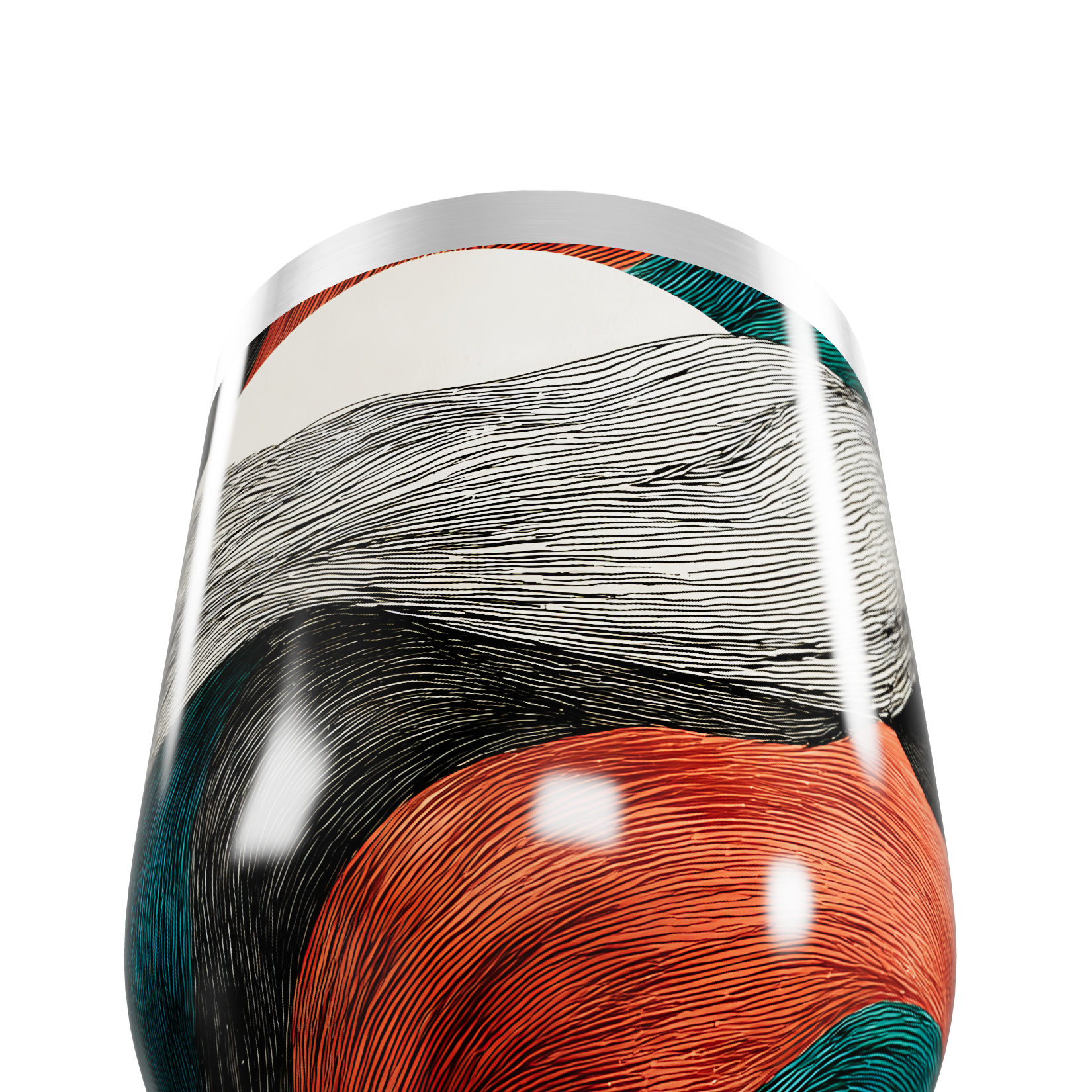 Copo Térmico Slim - Estampa Abstrata Colorida