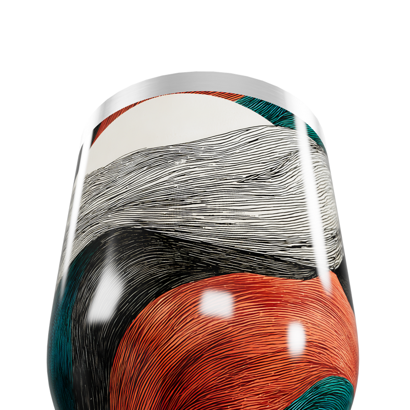 Copo Térmico Slim - Estampa Abstrata Colorida