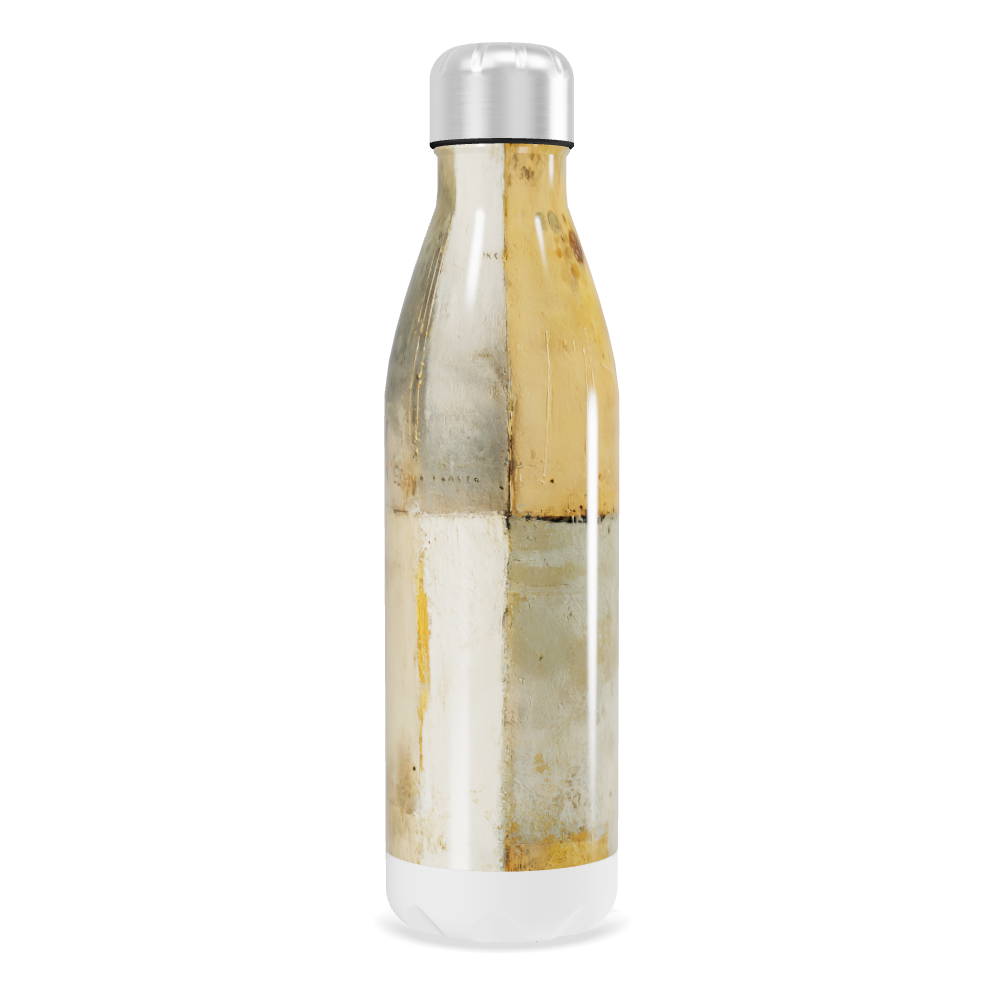 Garrafa Inox - Estampa Abstrata Marrom