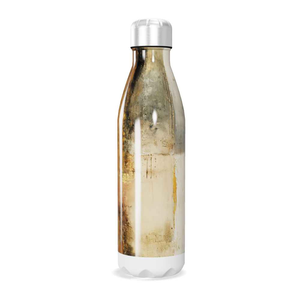 Garrafa Inox - Estampa Abstrata Marrom