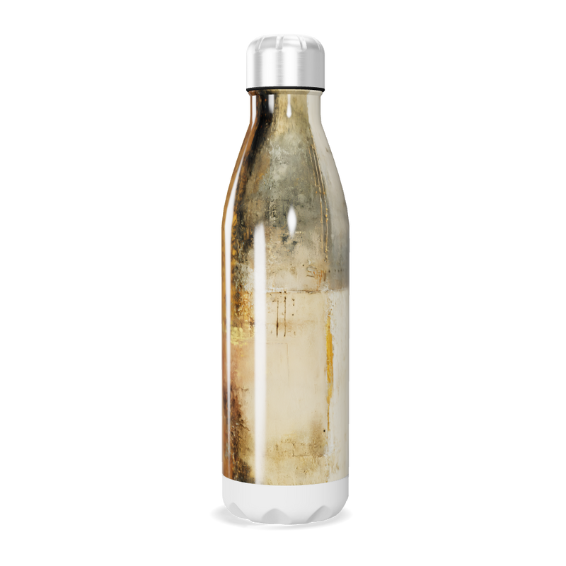 Garrafa Inox - Estampa Abstrata Marrom