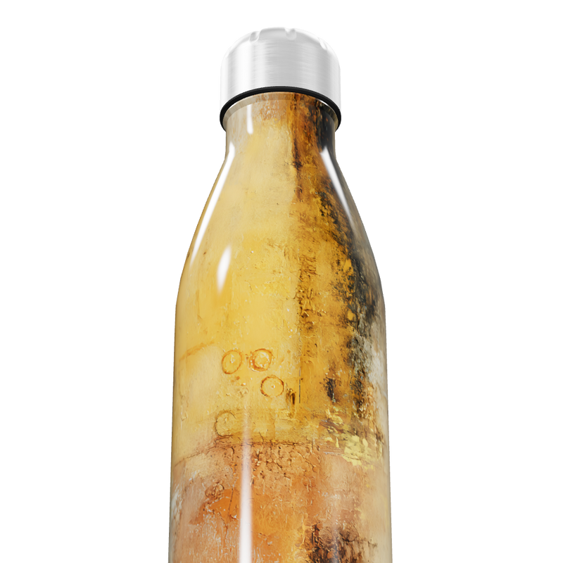 Garrafa Inox - Estampa Abstrata Marrom