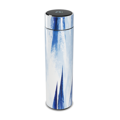 Garrafa Térmica Touch - Azul com Estampa Artística