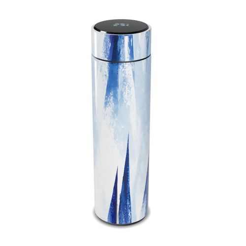 Garrafa Térmica Touch - Azul com Estampa Artística