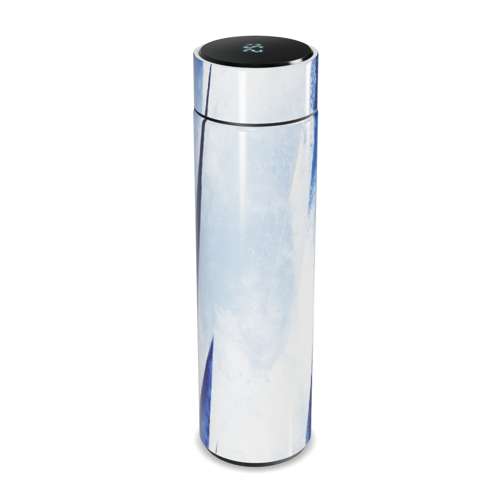 Garrafa Térmica Touch - Azul com Estampa Artística