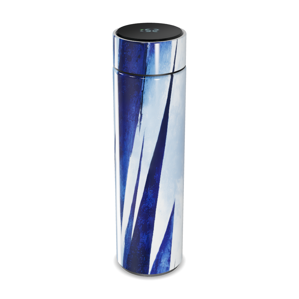 Garrafa Térmica Touch - Azul com Estampa Artística