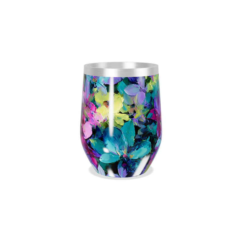 Copo Térmico Slim - Floral Colorido Inox