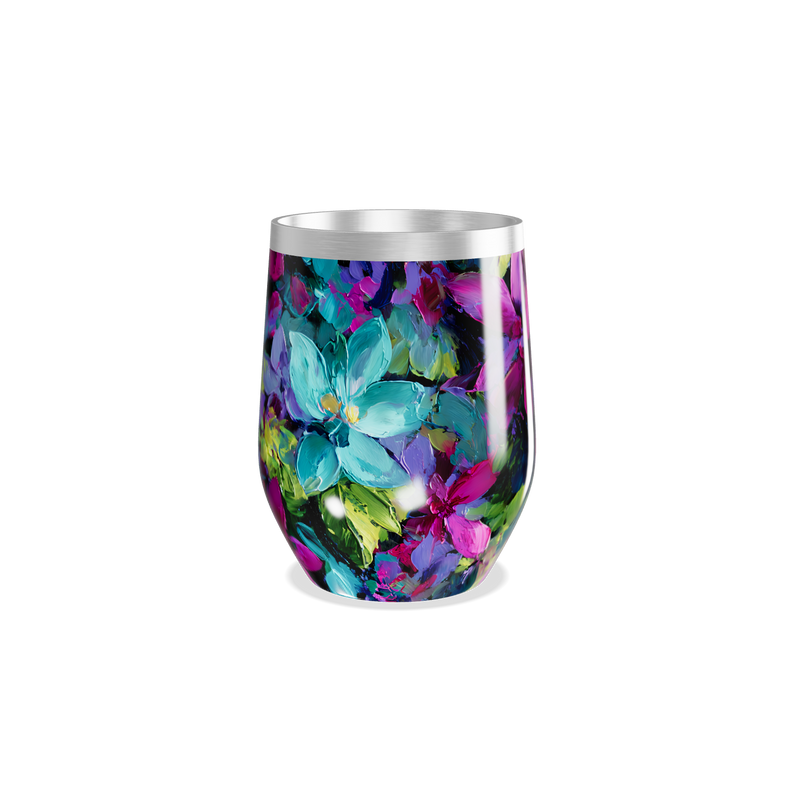 Copo Térmico Slim - Floral Colorido Inox