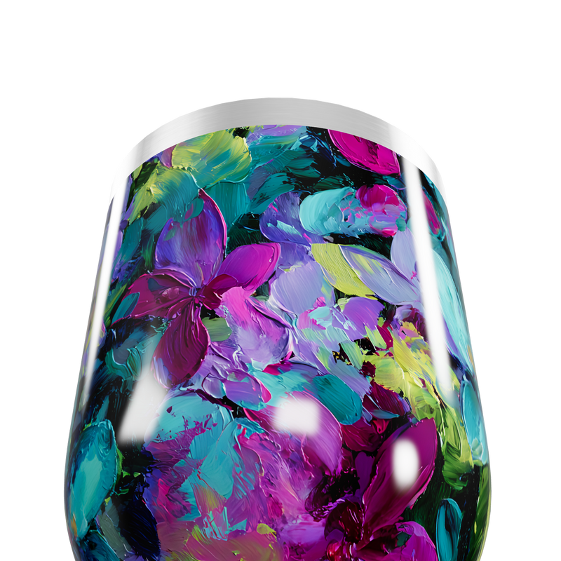 Copo Térmico Slim - Floral Colorido Inox