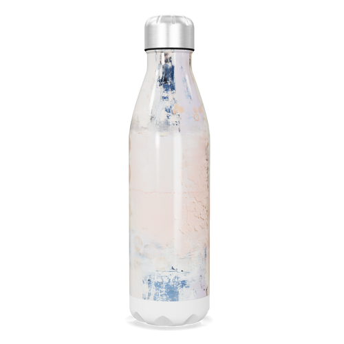 Garrafa Inox - Estampa Abstrata Azul Rosa