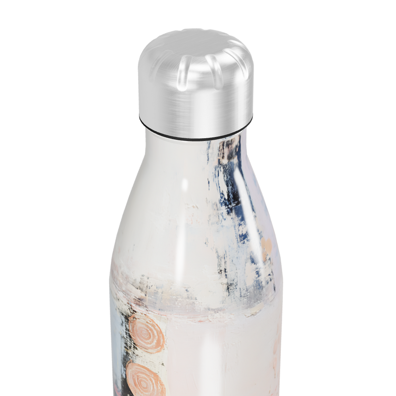 Garrafa Inox - Estampa Abstrata Azul Rosa