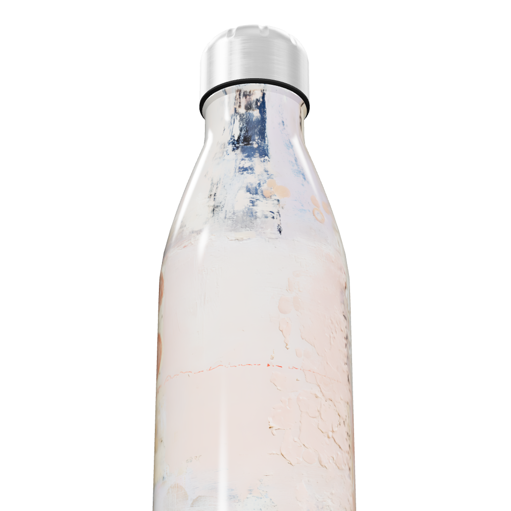 Garrafa Inox - Estampa Abstrata Azul Rosa