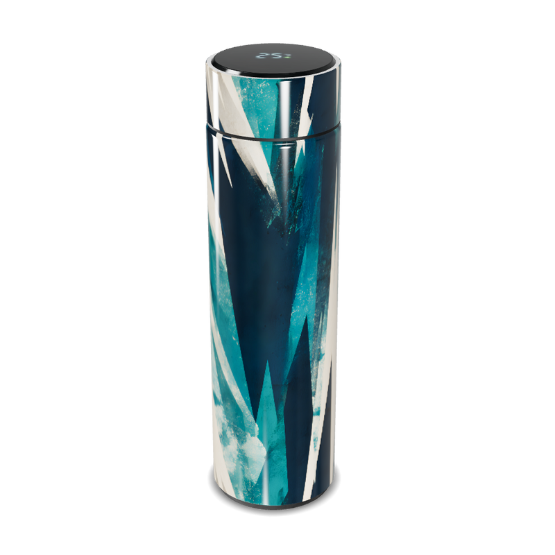 Garrafa Térmica Touch - Estampa Azul Abstrata