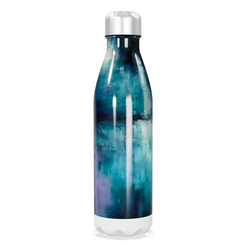 Garrafa Inox - Estampa Azul Abstrata