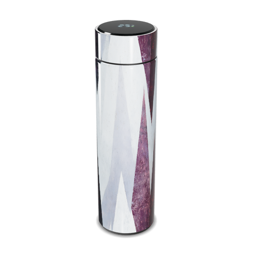 Garrafa Térmica Touch - Geométrica Aço Branco