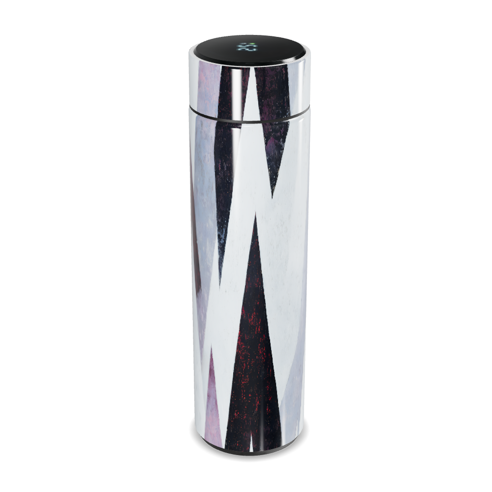 Garrafa Térmica Touch - Geométrica Aço Branco