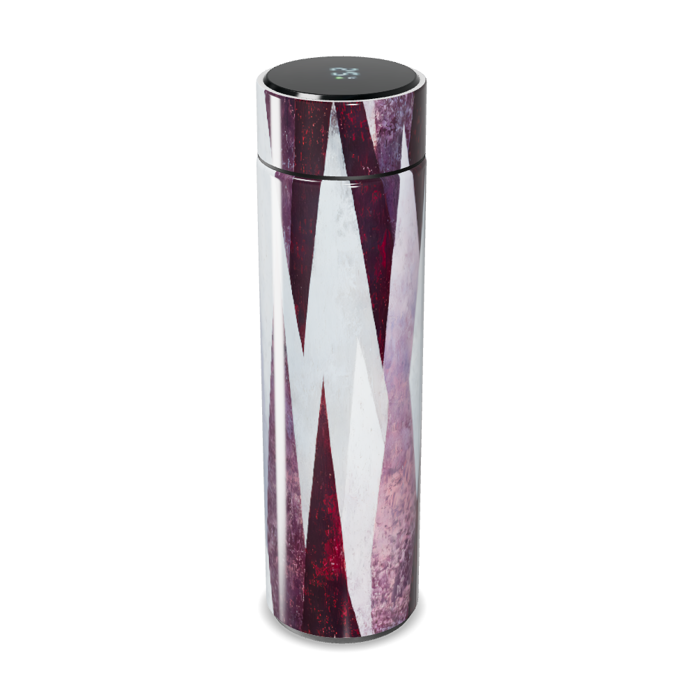 Garrafa Térmica Touch - Geométrica Aço Branco