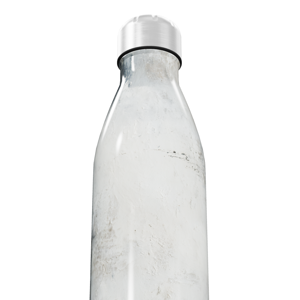 Garrafa Inox - Transparente com Tampa Prata