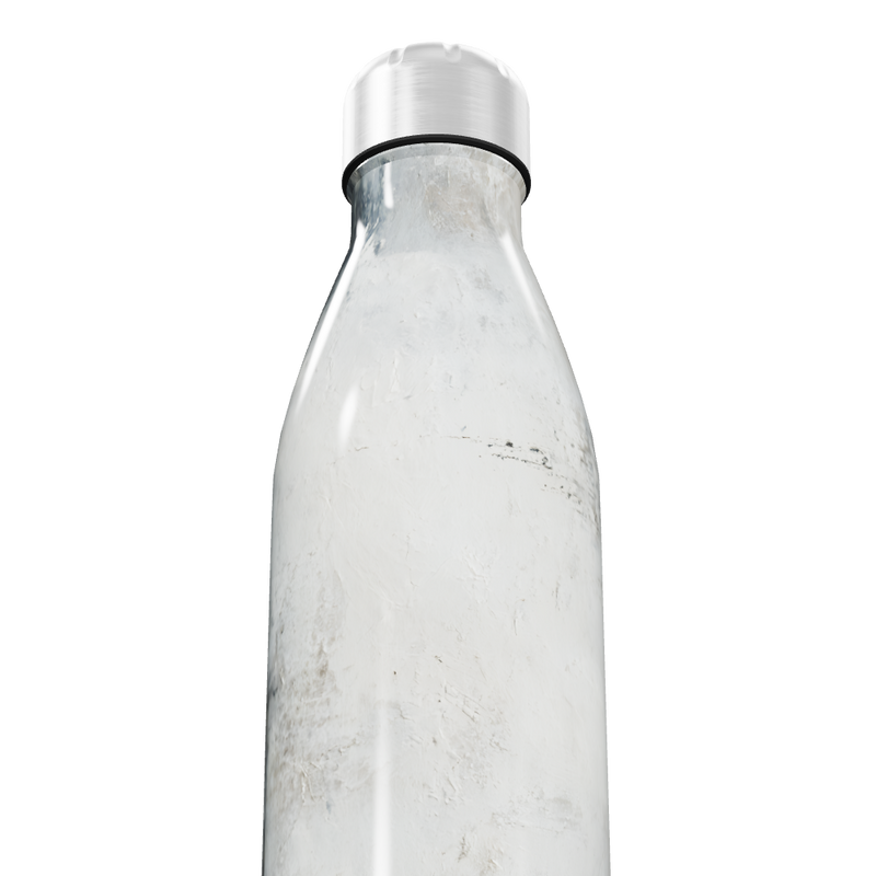 Garrafa Inox - Transparente com Tampa Prata