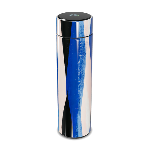 Garrafa Térmica Touch - Azul com Listras