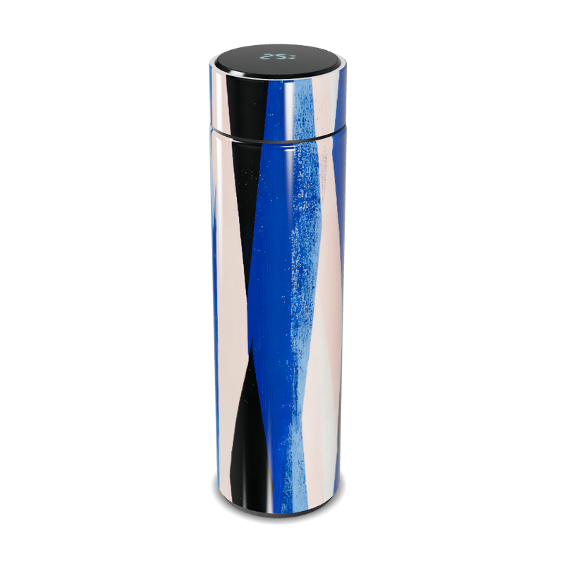 Garrafa Térmica Touch - Azul com Listras