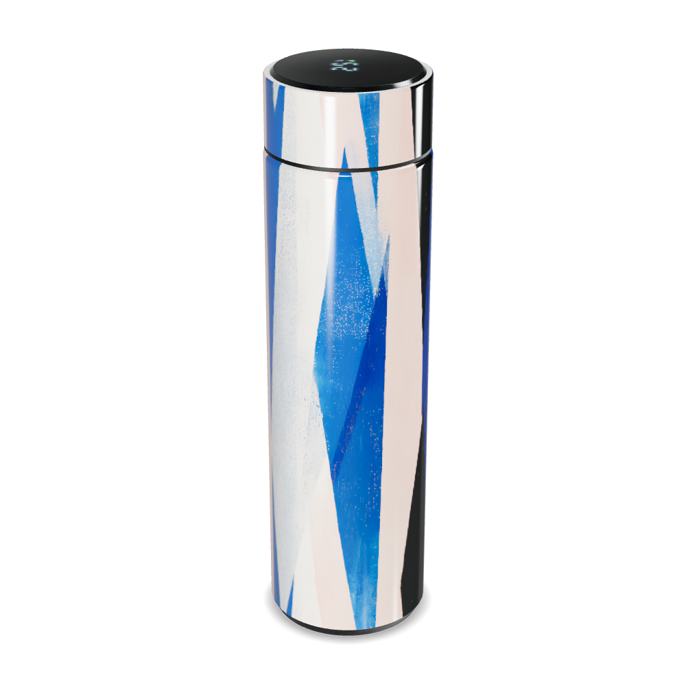 Garrafa Térmica Touch - Azul com Listras