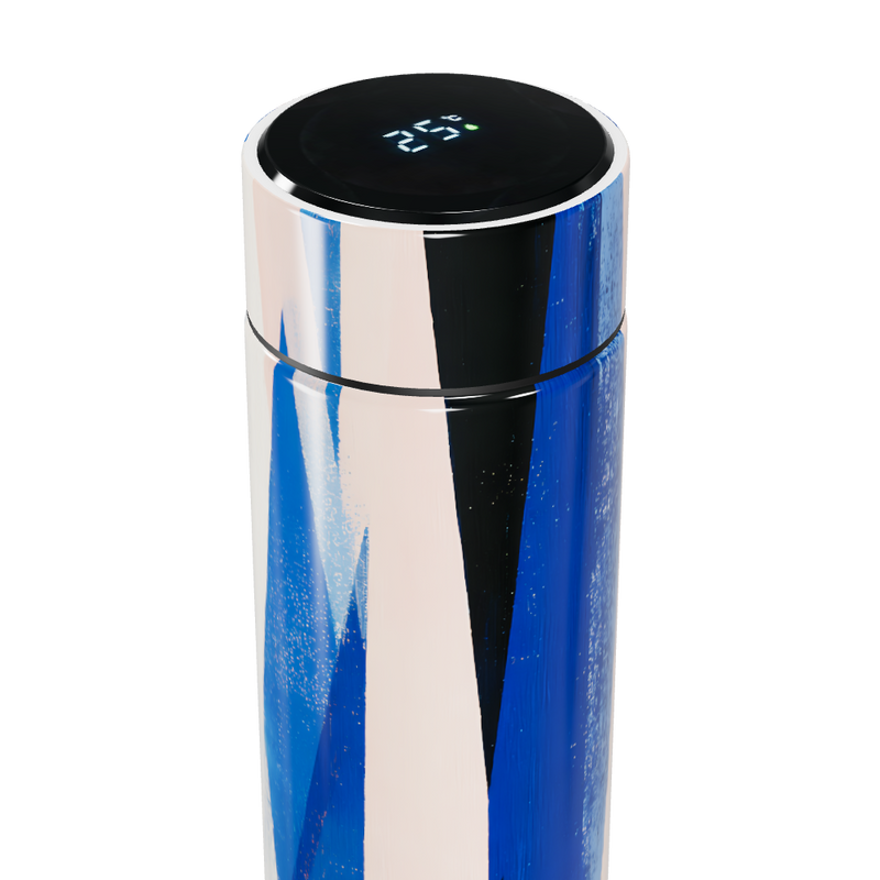 Garrafa Térmica Touch - Azul com Listras