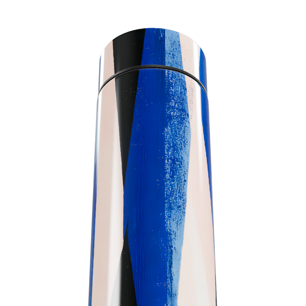 Garrafa Térmica Touch - Azul com Listras