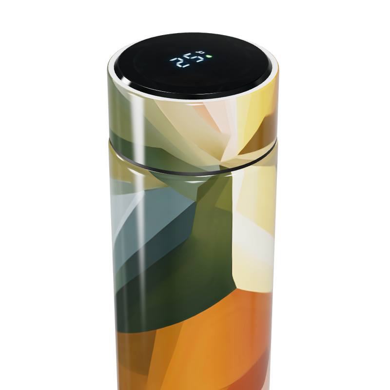 Garrafa Térmica Touch - Estampa Geométrica Colorida